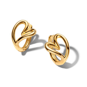 PANDORA ESSENCE guld-platerad hjärtörhängen 264359C00
