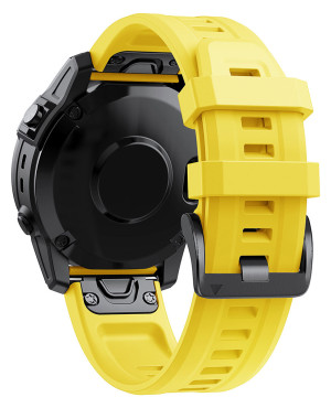 Tiera Garmin Fenix Classic silikonarmband gul quick release 22 mm