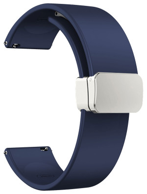 Tiera silikonarmband med magnetlås mörkblå 20 mm