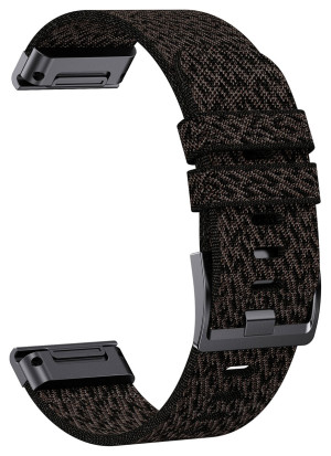 Tiera Garmin Fenix jacquard svart nylonarmband 26 mm quick release
