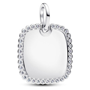 Pandora Moments graverbart fyrkantigt silverhänge 394009C01