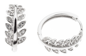 Silver Bar Laurel wreath läkringar 6x12 mm 8142