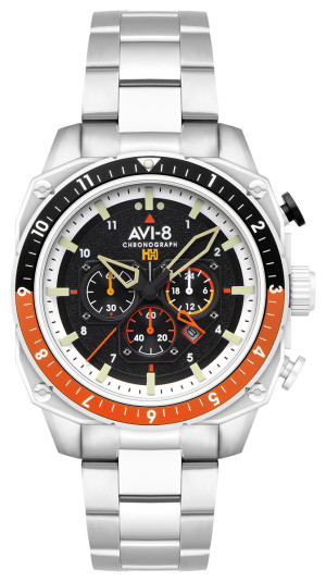 AVI-8 Hawker Hunter Atlas Dual Time Chronograph Raven Black AV-4100-11