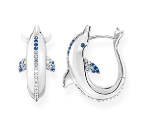 Thomas Sabo dolphin with blue stones örhängen CR688-644-1