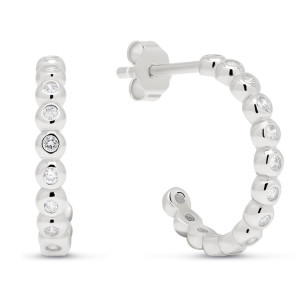 Beat of Love Runda örhängen i silver med stift E-15702Z