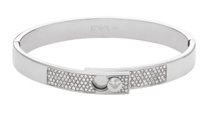 Giorgio Armani Emporio Armani Couples silverfärgat stålbangle-armband EGS3088040