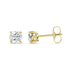 Lykken Elegance runda diamantörhängen guld 1.00 ct