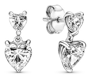 Pandora Timeless Double Heart Sparkling örhängen 291199C01
