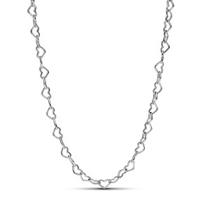 Pandora Moments Sterling silver Linked Hearts halsband 393334C00-45