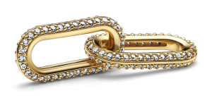 Pandora ME 14k Gold-Plates Double Link with Clear CZ berlock 769660C01