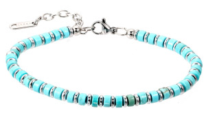 Lykken Strong lapisarmband turkos 19+4cm