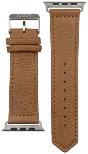 Aarni Apple Watch cognac hjortskinn armband 42/44/45/46 mm