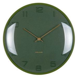 Karlsson väggklocka Fuerte Dome luxury green KA6084DG