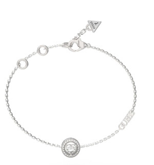 GUESS M'ama non m'ama silverfärgat armband JUBB04668JWRHS