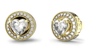 GUESS M'ama non m'ama gulfärgade örhängen JUBE04669JWYGT/U