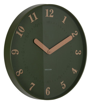 Karlsson väggklocka Amena luxury green KA6083GR