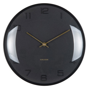 Karlsson väggklocka Fuerte Dome black KA6084BK