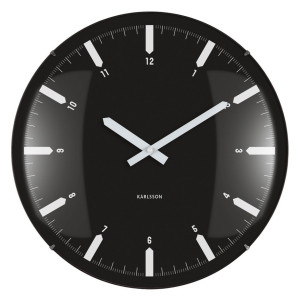 Karlsson väggklocka Realista Dome black KA6086BK