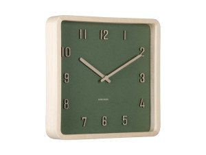 Karlsson väggklocka Nervadura Square dark green KA6118GR
