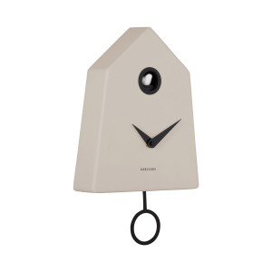 Karlsson väggklocka Grafico Cuckoo warm grey KA6122WG