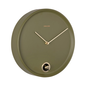 Karlsson väggklocka Esencia Cuckoo luxury green KA6123GR