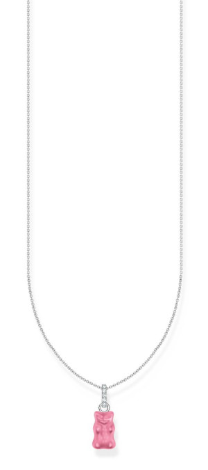 Thomas Sabo Haribo silver necklace with pink goldbears and zirconia halsband KE2209-052-9-L45V