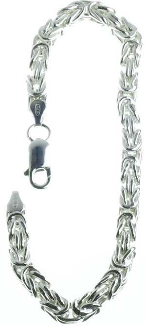 Övrigt Armband kungslänk 925 Sterling Silver 4mm R168/19
