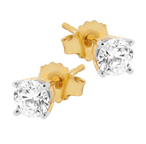 Midem Helsinki diamantörhängen 0,75ct gulguld