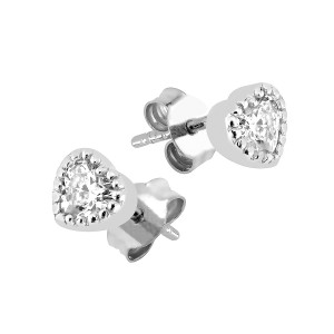 Lykken Hearts hjärtörhängen silver 4mm LYS25061