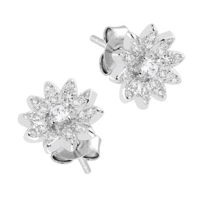 Lykken Symbols silver örhängen blumma 10mm