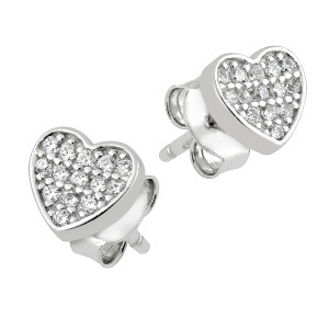 Lykken Hearts silverörhängen hjärta 7 mm