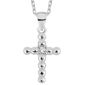 Lykken Crosses silver kulkorshalsband 45 cm