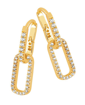 Lykken Casuals forgyllt carabiner ovalt örhängen
