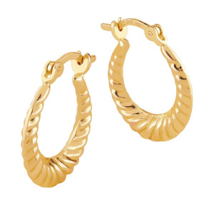 Lykken Casuals ovala guldpläterad chunky hoops silver