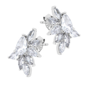 Lykken Casuals stift zirconia silverörhängen
