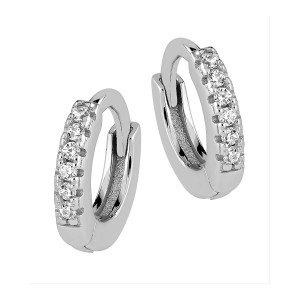 Lykken Casuals silverfärgade zirkonia örhängen små 10 mm