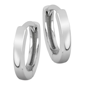Lykken Casuals silverfärgade släta örhängen medelstora 12 mm