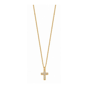 Lykken Crosses förgyllt korshalsband 11,3 mm