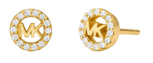 Michael Kors Premium 14K guldpläterade MK silverörhängen MKC1727CZ710