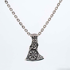 Northern Viking Jewelry Vegvisir Axehead hänge NVJ-H-RS048