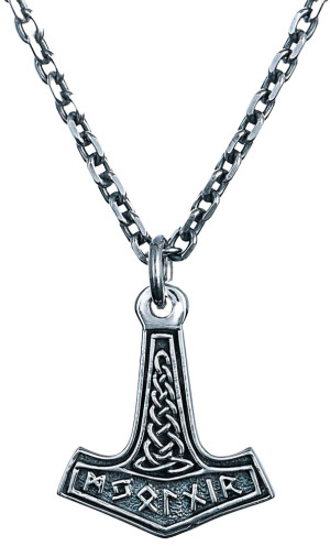Northern Viking Jewelry Futhark Rune Thor's Hammer hänge NVJ-H-RS013