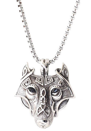 Northern Viking Jewelry NVJRS048 halsband Guardian Wolf