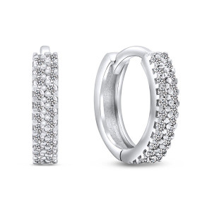 Lykken Casuals zirkoniasten Huggie silverhoops