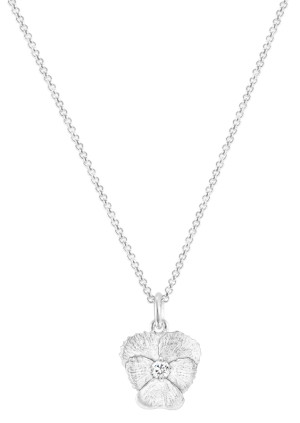 Tammi Jewellery Viola vit zirkonia silver halsband S3949Z