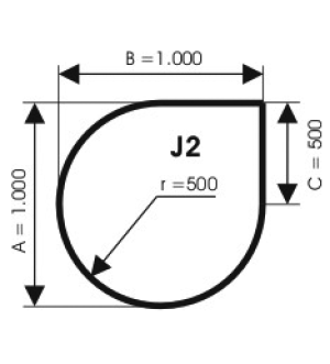 !OUTLET! Szkło (podstawa szklana) pod kominek - wzór J2 !OUTLET!