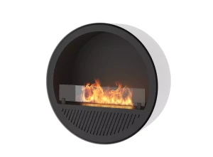 INFIRE INCYRCLE WALL SLIM LINE BIAŁO-CZARNY Biokominek okrągły do zawieszenia