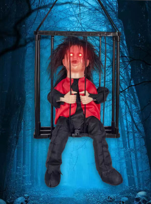 Animierte Halloween  Figuren im Käfig - Variante Junge - Halloween Zubehör
