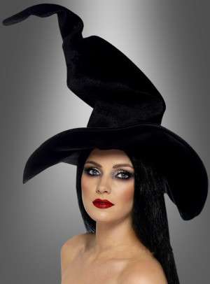 Klassischer Hexenhut schwarz - Karneval, Mottoparty, Halloween Zubehör für Damen