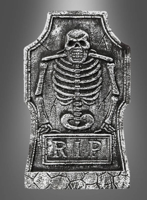 Skelett Grabstein 50 x 27 cm - Variante B Skelett - Halloween Zubehör