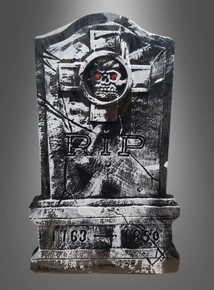 Kreuz Grabstein 50 x 27 cm - Variante A Kreuz - Halloween Zubehör